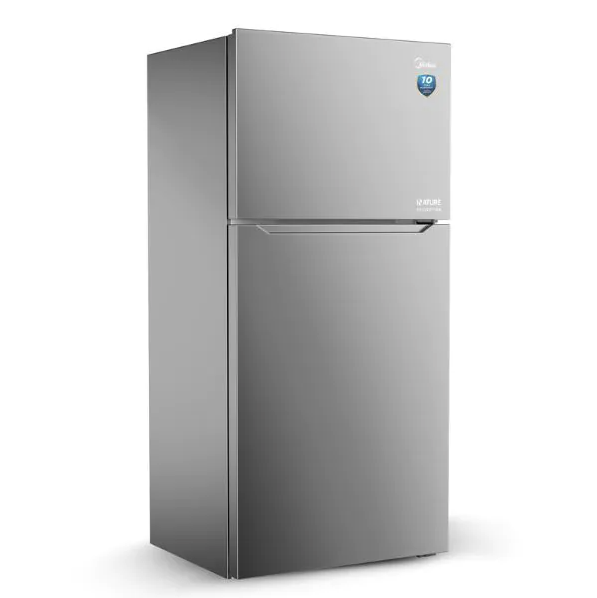 Midea MDRB424FGD02O Freestanding Fridge Freezer, Frost Free, Electronic Control, 310L, 60/40 Split, 224L Fridge+86L Freezer, Energy Saving, 59.5cm Wide, Inox